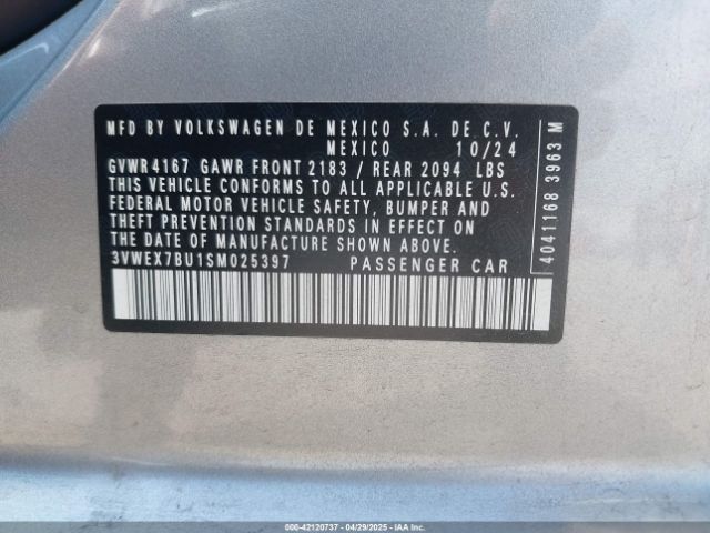 3VWEX7BU1SM025397 Volkswagen Jetta 1.5t Se