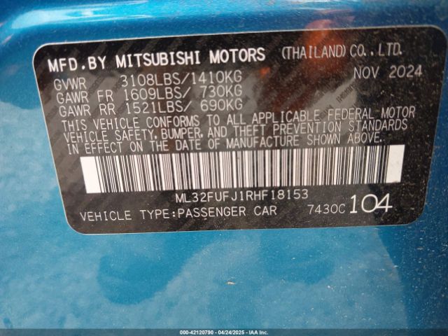 ML32FUFJ1RHF18153 Mitsubishi Mirage G4 Black Edition/es/le
