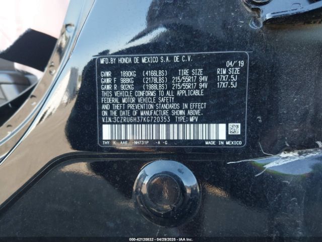 2019 HONDA HR-V 3CZRU6H37KG720353 Photo 8