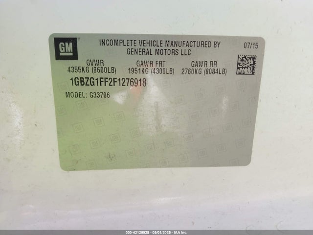 1GCWGFCF7F1215743 Chevrolet Express 2500 Work Van
