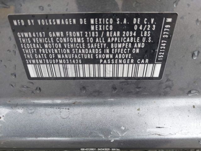 3VWBM7BU0PM031436 Volkswagen tsi