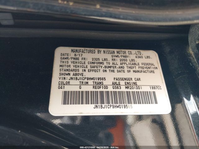 JN1BJ1CP9HW019565 Nissan Rogue Sport Sl