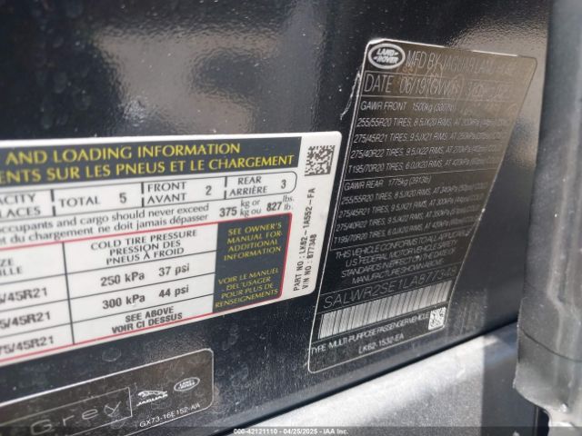 SALWR2SE1LA877348 Land Rover Range Rover Sport Hse Dynamic