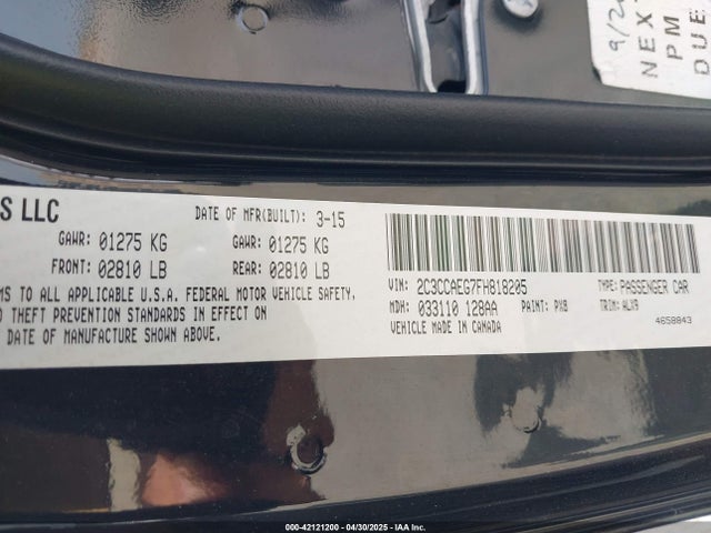 2C3CCAEG7FH818205 Chrysler 300C