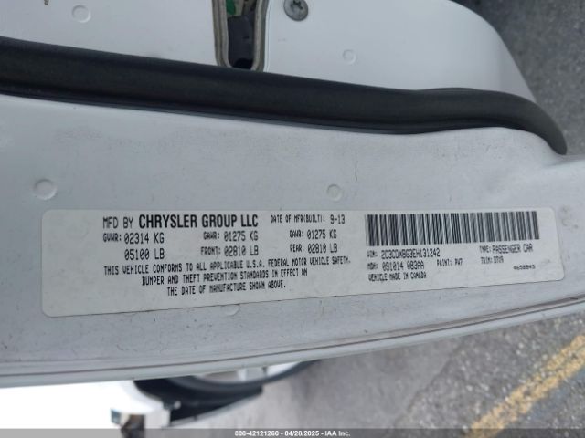 2C3CDXBG3EH131242 Dodge Charger Se