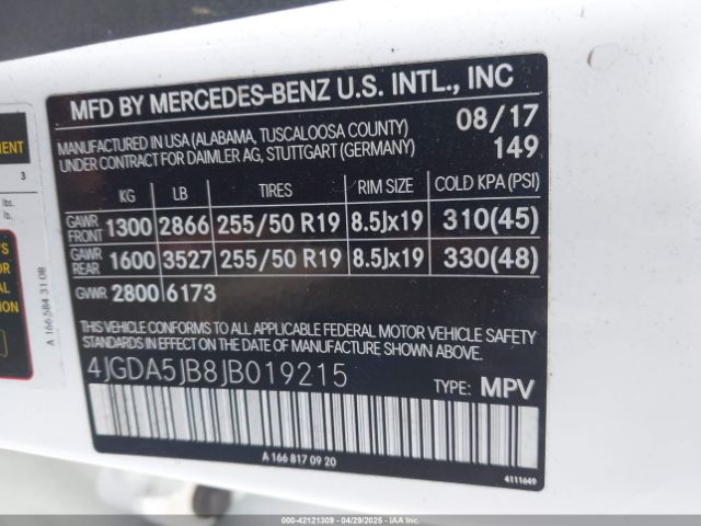 2018 MERCEDES-BENZ GLE 350 4JGDA5JB8JB019215 Photo 8