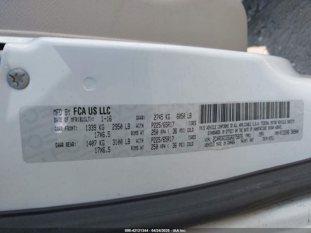 2C4RDGCG5GR275876 Dodge Grand Caravan Sxt