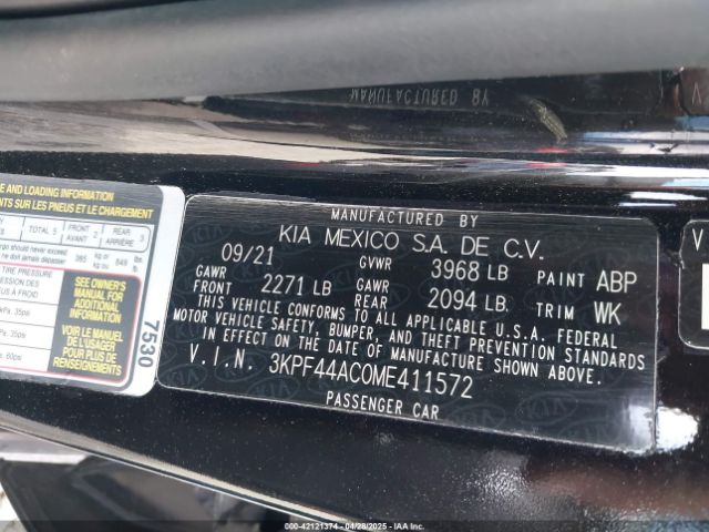 3KPF44AC0ME411572 KIA FORTE GT