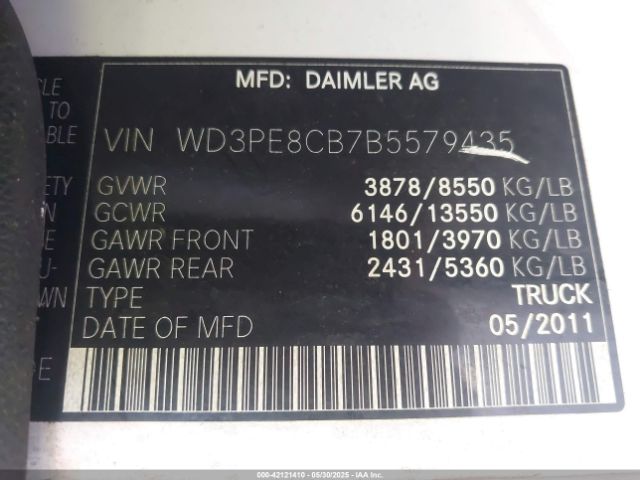 2011 MERCEDES-BENZ SPRINTER 2500 WD3PE8CB7B5579435 Photo 8