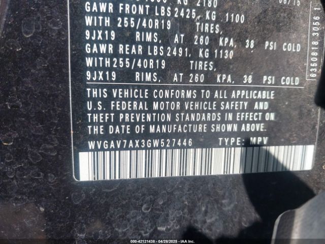 2016 VOLKSWAGEN TIGUAN WVGAV7AX3GW527446 Photo 8