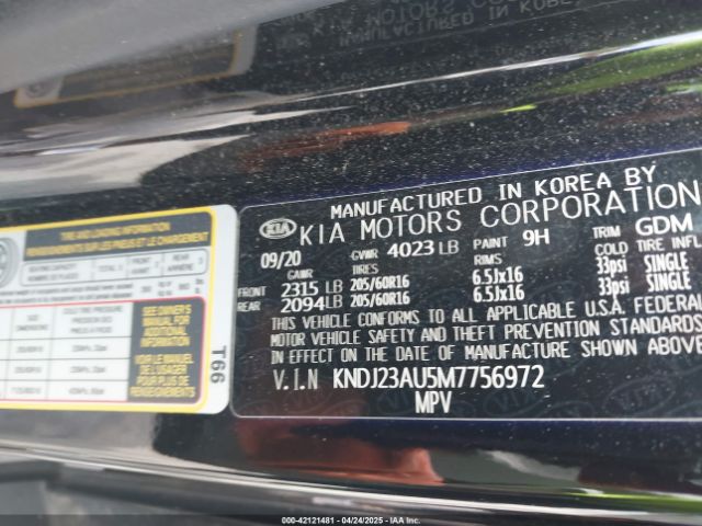 KNDJ23AU5M7756972 KIA SOUL LX