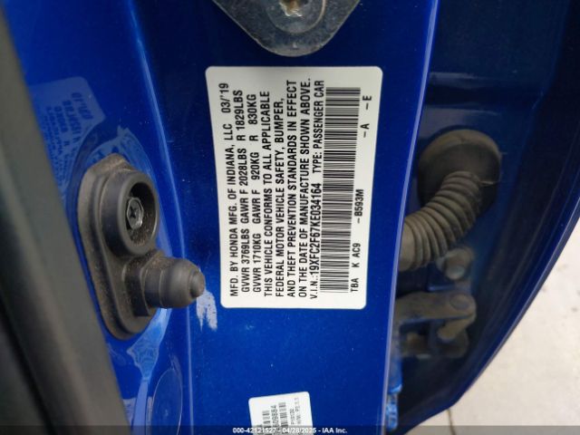 19XFC2F67KE034164 Honda Civic Lx