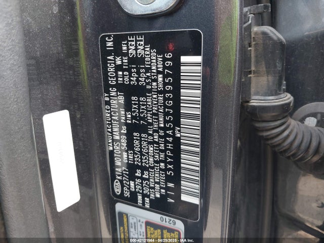 5XYPH4A55JG395796 KIA gdi lambda-ii