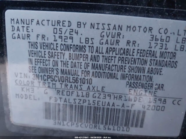 3N1CP5CV0RL561010 Nissan 2024