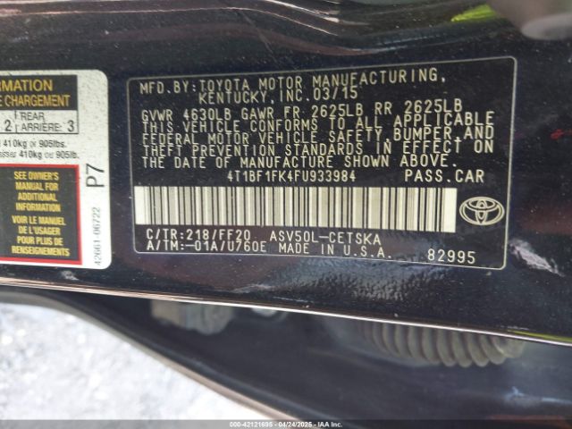 4T1BF1FK4FU933984 Toyota CAMRY SE