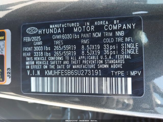 KMUHFESB6SU273191 Genesis Gv80 2.5t Standard Awd