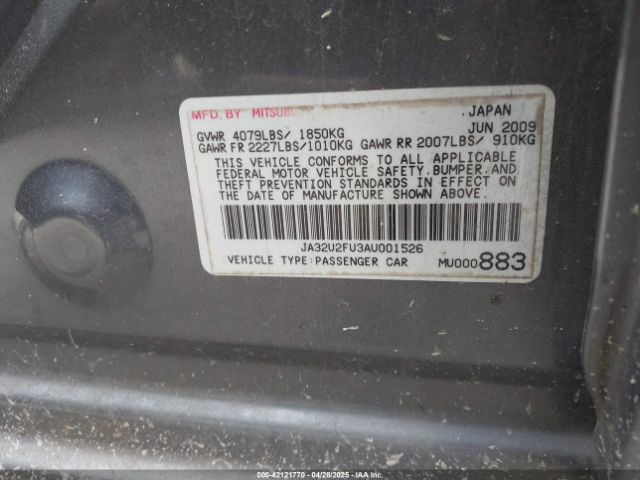 2010 MITSUBISHI LANCER JA32U2FU3AU001526 Photo 8
