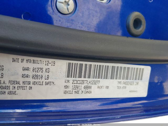 2C3CDZBT7LH123277 Dodge Challenger R/t