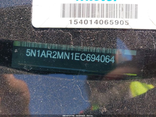 5N1AR2MN1EC694064 Nissan Pathfinder Platinum