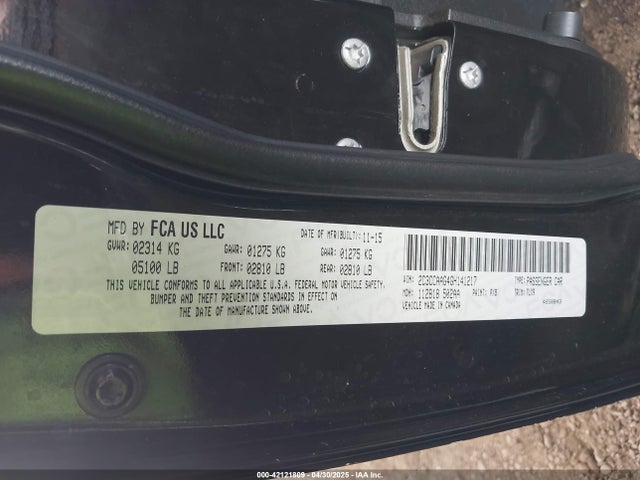 2C3CCAAG4GH141217 Chrysler 300 Limited