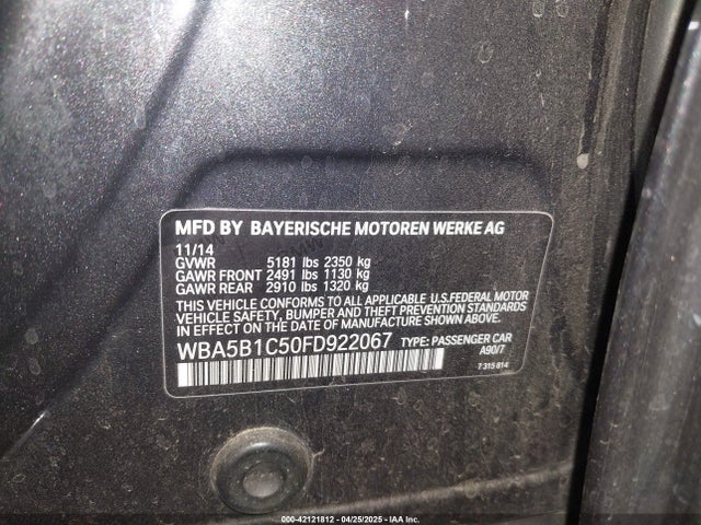 WBA5B1C50FD922067 BMW 535i