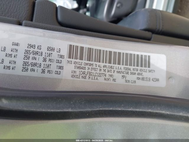 1C4RJFBG1LC122774 Jeep Grand Cherokee Limited 4x4