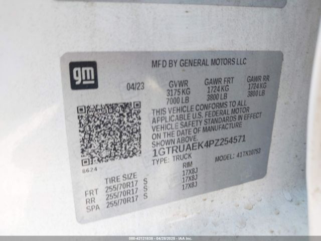 1GTRUAEK4PZ254571 GMC Sierra 1500 4wd Double Cab Standard Box Pro