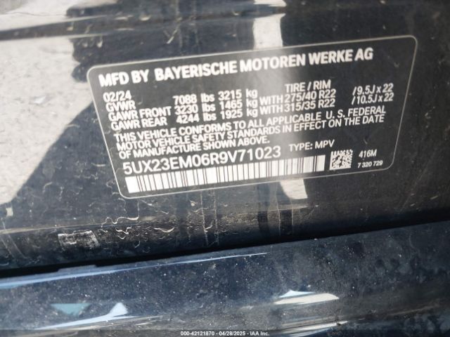 5UX23EM06R9V71023 BMW X7 Xdrive40i