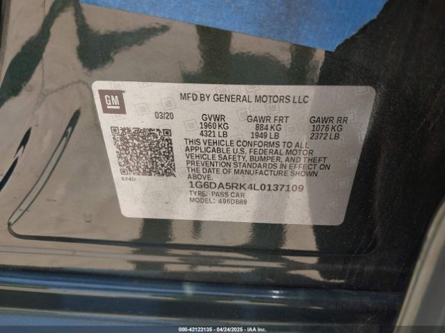 1G6DA5RK4L0137109 Cadillac Ct4 Luxury
