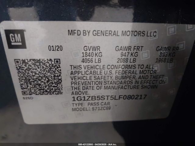 1G1ZB5ST5LF080217 Chevrolet Malibu Fwd Ls