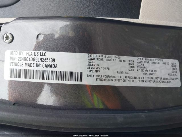 2C4RC1DG9LR265439 Chrysler Voyager Lxi
