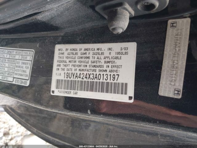 2003 ACURA CL 19UYA424X3A013197 Photo 8