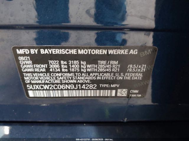 2022 BMW X7 5UXCW2C06N9J14282 Photo 8