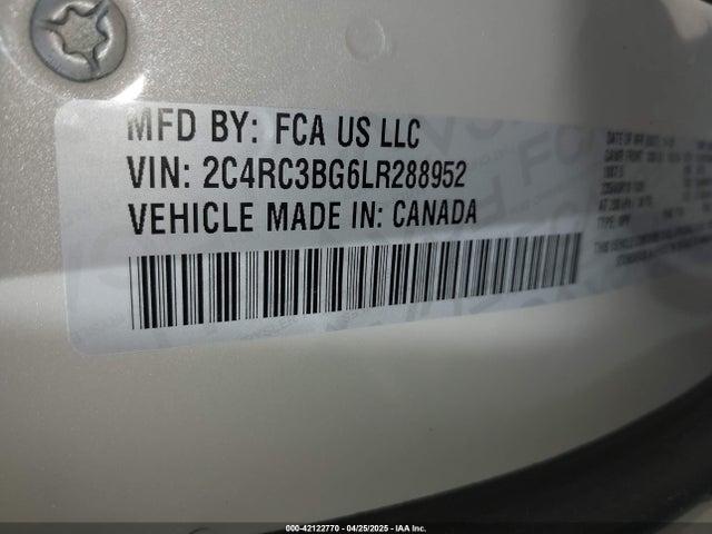 Chrysler Pacifica Awd Launch Edition 2020 2C4RC3BG6LR288952 Image 9
