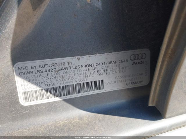 2012 AUDI A4 WAUFFAFL5CN017171 Photo 8