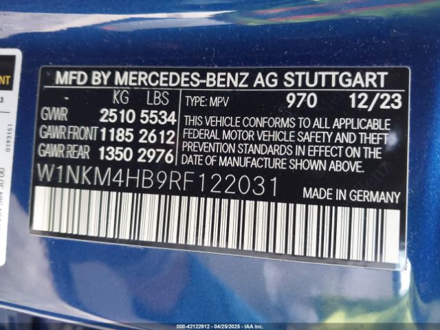 W1NKM4HB9RF122031 Mercedes-Benz Glc 300 4matic Suv