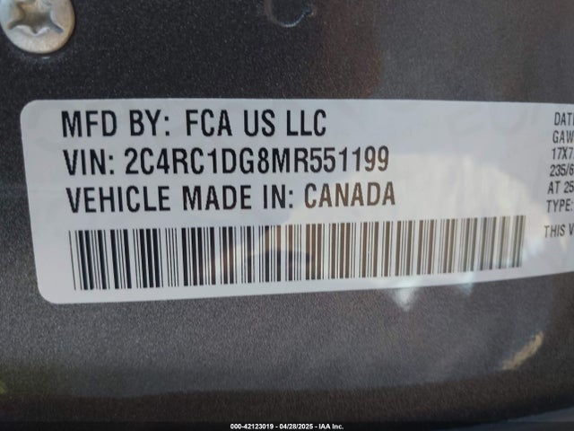 Chrysler 2021 2021 2C4RC1DG8MR551199 Image 9