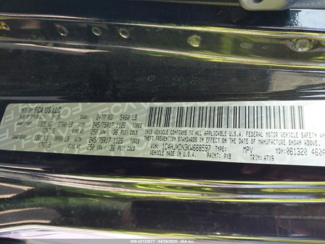 1C4HJXDN3KW668597 Jeep Wrangler Unlimited Sport S 4x4