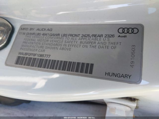 2015 AUDI S3 WAUBFGFF8F1085777 Photo 8