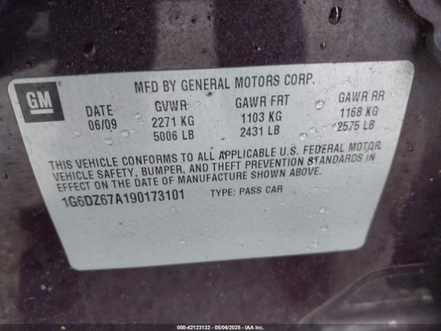 2009 CADILLAC STS 1G6DZ67A190173101 Photo 8