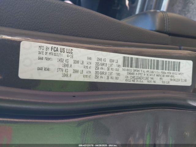 2016 DODGE DURANGO 1C4RDJDG4GC411242 Photo 8