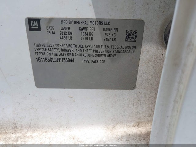 1G11B5SL0FF155844 Chevrolet MALIBU LS