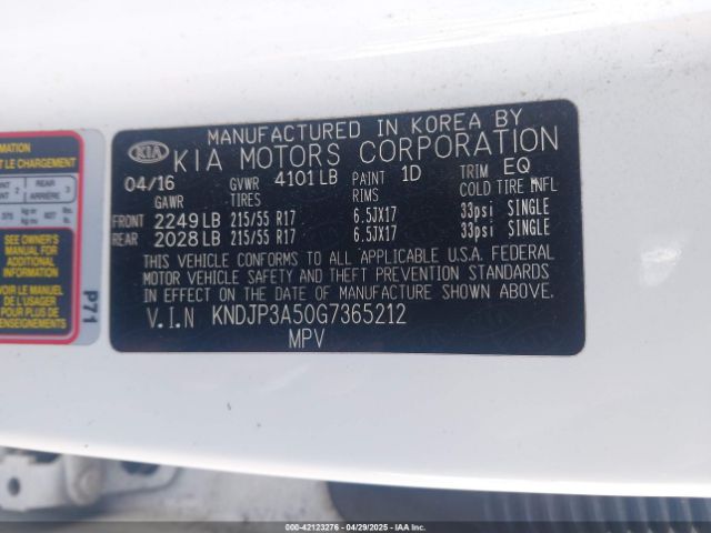 KNDJP3A50G7365212 KIA SOUL +