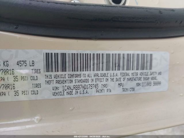 1C4NJRBB7HD179745 Jeep Patriot Sport 4x4