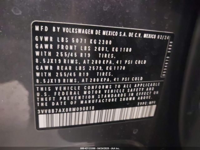 2024 VOLKSWAGEN TIGUAN 3VV8B7AX8RM090818 Photo 8