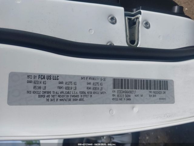 2C3CDXHG0GH302717 Dodge Charger Sxt