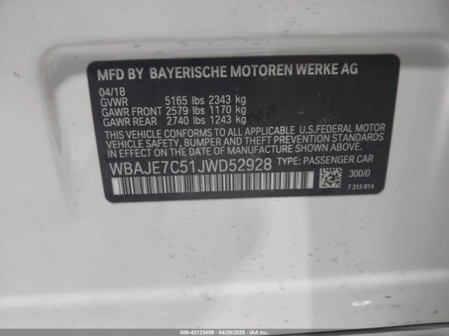 WBAJE7C51JWD52928 BMW 540i Xdrive