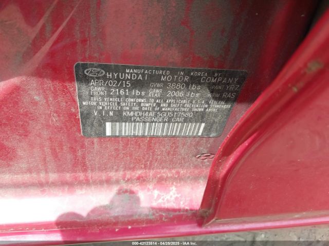 KMHDH4AE5GU517580 Hyundai ELANTRA SE