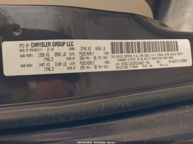 2014 CHRYSLER TOWN & COUNTRY 2C4RC1CG5ER310462 Photo 8