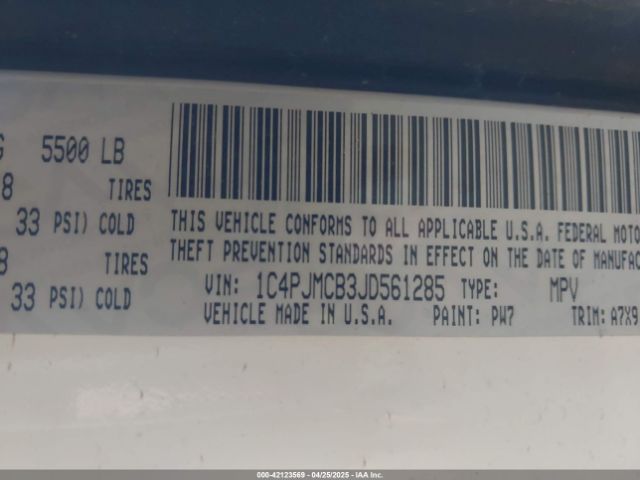 1C4PJMCB3JD561285 Jeep Cherokee Latitude 4x4